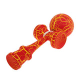 Maxbell Wooden Crack Paint Kendama Toy Kids Ball Games Red & Yellow