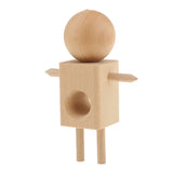 Maxbell Wooden Robot Shape Kendama Toy Kids Ball Games Wood Color