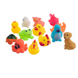 Maxbell 13Pcs Cute Soft Rubber Float Sqeeze Sound Baby Wash Bath Play Animals Toys