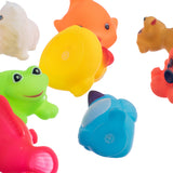 Maxbell 13Pcs Cute Soft Rubber Float Sqeeze Sound Baby Wash Bath Play Animals Toys