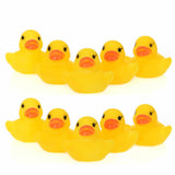 Maxbell 10 Pieces Yellow Baby Children Bath Toys Cute Rubber Squeaky Duck Ducky