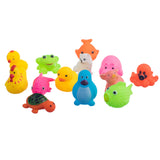 Maxbell 13Pcs Hot Bath Baby Soft Plastic Float Animals Toys Sqeeze Sound Wash Toys