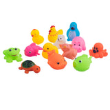 Maxbell 13Pcs Hot Bath Baby Soft Plastic Float Animals Toys Sqeeze Sound Wash Toys