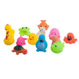 Maxbell 13Pcs Hot Bath Baby Soft Plastic Float Animals Toys Sqeeze Sound Wash Toys