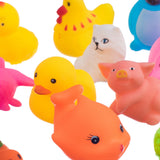 Maxbell 13Pcs Hot Bath Baby Soft Plastic Float Animals Toys Sqeeze Sound Wash Toys