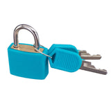 Maxbell Small Padlock with Two Keys for Luggage Suitcase Bag Light Blue