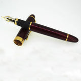 Maxbell Luxury Jinhao X450 Deep Red Fine Twist Carven B Nib Fountain Pen