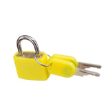 Maxbell Small Padlock with Two Keys for Luggage Suitcase Bag Yellow