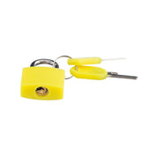 Maxbell Small Padlock with Two Keys for Luggage Suitcase Bag Yellow