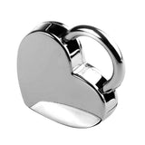 Maxbell Mini Padlock Heart Shape Luggage Case Padlock With Key Silver