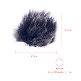 Maxbell Black Fur Microphone Windscreen Wind Muff for Lapel Lavalier Mic