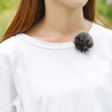 Maxbell Black Fur Microphone Windscreen Wind Muff for Lapel Lavalier Mic