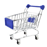 Maxbell Mini Shopping Cart Trolley Toy Dark Blue