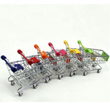 Maxbell Mini Shopping Cart Trolley Toy Dark Blue