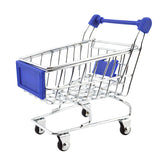 Maxbell Mini Shopping Cart Trolley Toy Dark Blue