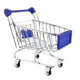 Maxbell Mini Shopping Cart Trolley Toy Dark Blue