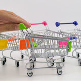 Maxbell Mini Shopping Cart Trolley Toy Dark Blue