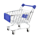 Maxbell Mini Shopping Cart Trolley Toy Dark Blue