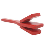 Maxbell 1pc Kids Wooden Castanet Clapper Handle Toys Red