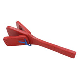 Maxbell 1pc Kids Wooden Castanet Clapper Handle Toys Red