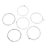 Maxbell 6pcs Electric Guitar String Nickel Alloy Wound Silver White