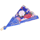 Maxbell Sweet Style Flowers Hand Fan Folding Fan Dancing Party Fan Royal Blue