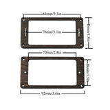 Maxbell 2pcs Rosewood Humbucker Pickup Mounting Frame for Electric Guitar