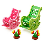 Maxbell 3D DIY Dolls House Assembly Furniture Toys-Rocking Chairs