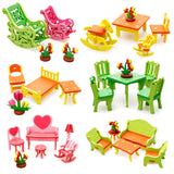 Maxbell 3D DIY Dolls House Assembly Furniture Toys-Rocking Chairs