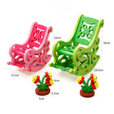 Maxbell 3D DIY Dolls House Assembly Furniture Toys-Rocking Chairs