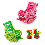 Maxbell 3D DIY Dolls House Assembly Furniture Toys-Rocking Chairs