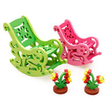 Maxbell 3D DIY Dolls House Assembly Furniture Toys-Rocking Chairs