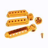 Maxbell Gold Plated Guitar Pickup Cover and Knobs Switch Tip Set