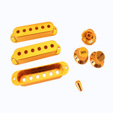 Maxbell Gold Plated Guitar Pickup Cover and Knobs Switch Tip Set