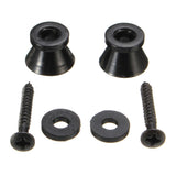 Maxbell 16pcs Guitar Bass End Pin Strap Buttons Locks Black