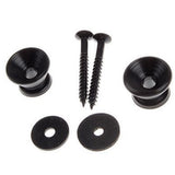 Maxbell 16pcs Guitar Bass End Pin Strap Buttons Locks Black