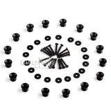 Maxbell 16pcs Guitar Bass End Pin Strap Buttons Locks Black