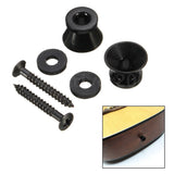 Maxbell 16pcs Guitar Bass End Pin Strap Buttons Locks Black