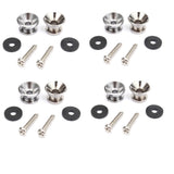 Maxbell 16pcs Guitar Bass End Pin Strap Buttons Locks Silver
