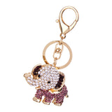 Maxbell Crystal Elephant Charm Keyring - Purple