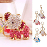 Maxbell Crystal Elephant Charm Keyring - Blue
