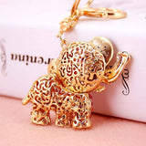 Maxbell Crystal Elephant Charm Keyring - Blue