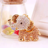 Maxbell Crystal Elephant Charm Keyring - Peach
