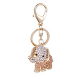 Maxbell Crystal Elephant Charm Keyring - Peach