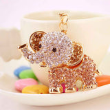 Maxbell Crystal Elephant Charm Keyring - Peach