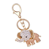 Maxbell Crystal Elephant Charm Keyring - Peach