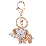 Maxbell Crystal Elephant Charm Keyring - Peach