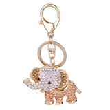 Maxbell Crystal Elephant Charm Keyring - Peach