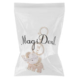 Maxbell Crystal Elephant Charm Keyring - Peach