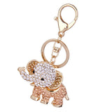 Maxbell Crystal Elephant Charm Keyring - Peach